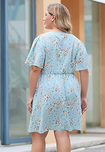 Image of Nemidor Women Plus Size Summer Dress Casual Boho Swing Pocket
