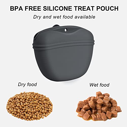 image for Left&Right Dog Clicker Training Kit,Silicone Dog Training Treat Pouch 