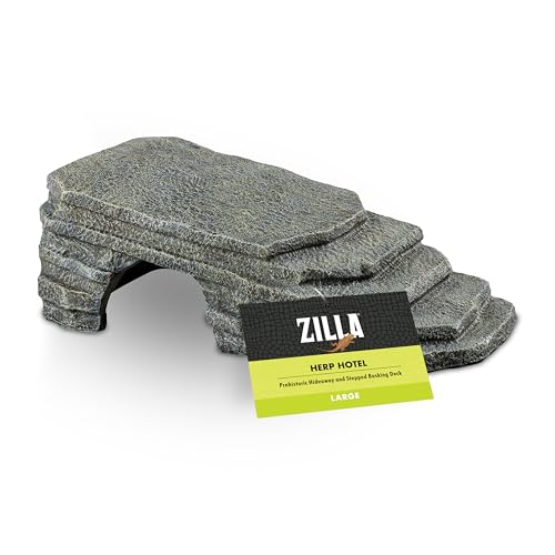 Zilla Herp Hotel, Naturalistic Hide and Basking-Platform for Leopard Geckos, Bearded Dragons, Anoles, Large by Zilla - Used condition - US$29.42