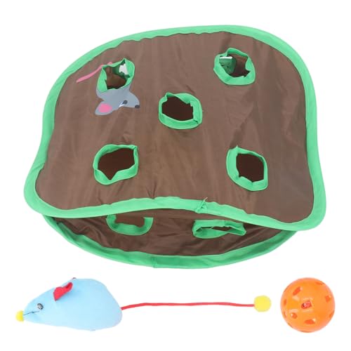 Brinquedo interativo de túnel de gato com 9 furos, dobrável, portátil, divertido para redução solitá