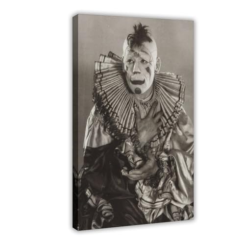 Creepy Clown Scary Weird Photo Halloween Strange Circus Lon Chaney Crazy Suitable for Wall Art Decoration Room Decoration Home Decoration Bedroom Decoration - Versatile Home Decor 08x12inch(20x30cm) F