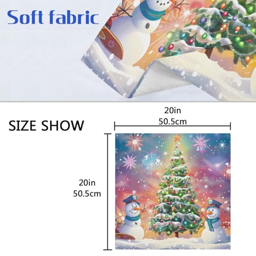 Servilletas de tela navideñas multicolor pack x6 miniatura 6