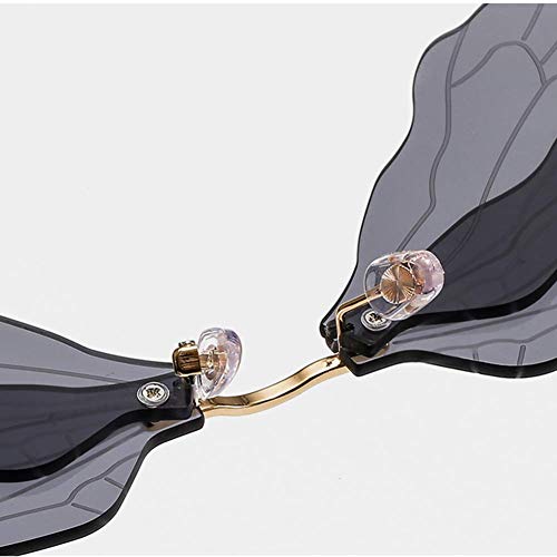 Image of ENTHYI Dragonfly Wing Shape Sunglasses for Women /Men Frameless Irregular Glasses Shades Party Sun Glasses