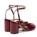 Agodor Split Toe Slingback Heels for Women,Chunky Block High Heels Tabi Pumps Shoes,Comfort Dress Strappy Heeled Sandals Wedding Bridal Party Office Shoes US8 Burgundy