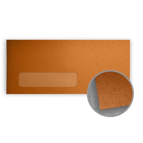 Stardream Copper Envelopes - No. 10 Window (4 1/8 x 9 1/2) 81 lb Text Metallic C/2S 500 per Box