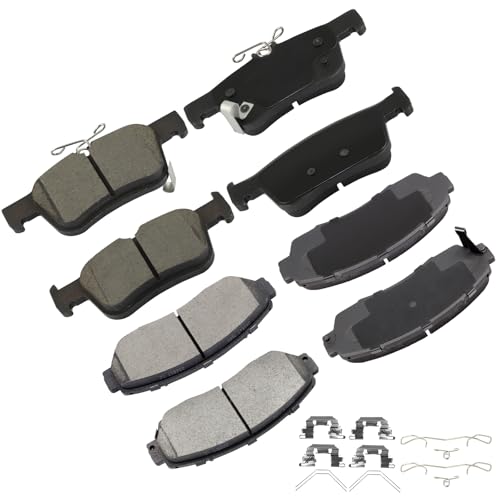 Image of cciyu D1521 & D2102 Front & Rear Ceramic Disc Brake Pads Kit For Acura TLX 2021-2023
