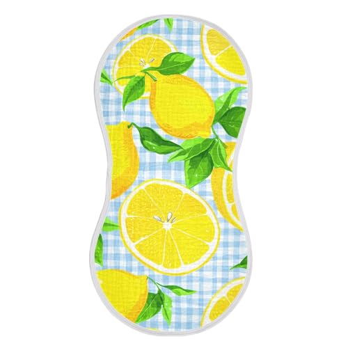 xigua Lemons Baby Burp Cloths for Newborn Boys and Girls 2 Pack, Soft & Absorbent Cotton Baby Burp Cloth, Baby Washcloths, Newborn Towel, Burp Rags