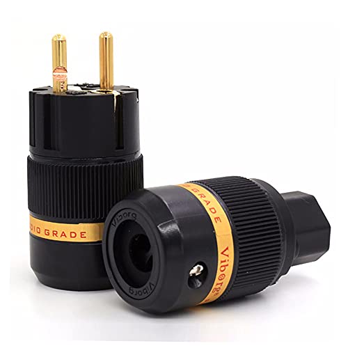 Spina Alimentazione IEC Placcata Oro Spina Di Alimentazione HiFi Placcata Oro 24K – Connettore IEC SCHUKO C15 C13 Per Cavi Fai Da Te Cavo Alimentazione Placcato Oro - Foto 4