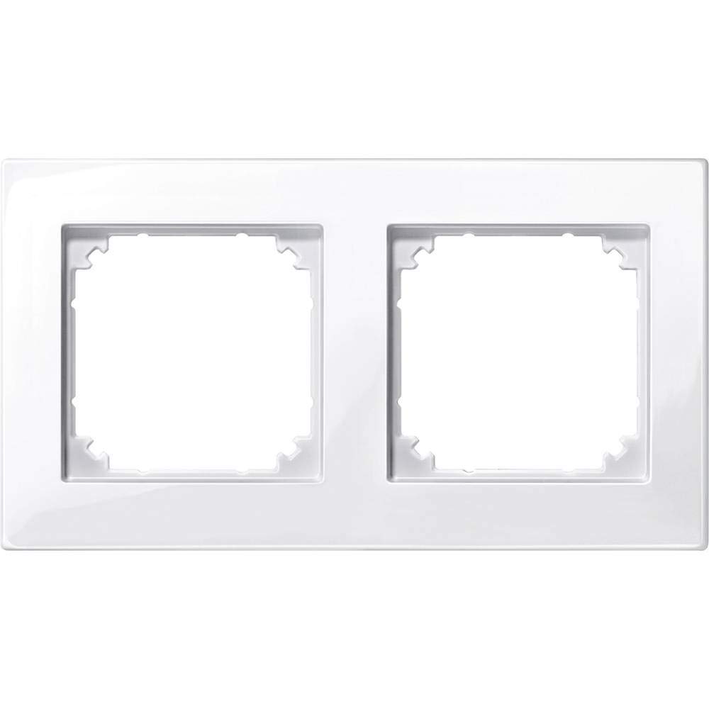 Cadre double M-Plan Merten 515219 esthétique minimaliste blanc haut de gamme