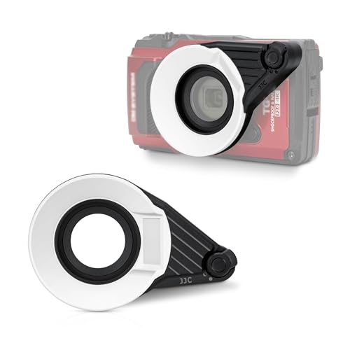 JJC FD-1 Difusor de Flash para Cámaras Olympus Tough TG-7 TG-6 TG-5 TG4 TG3 TG2 TG1, Soporta Luz Difusa Completa y Semi-Abierta, Accesorio para Fotografía Macro de Cerca