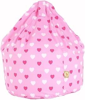 Cotton Pink Hearts Girls Bean Bag Child Size