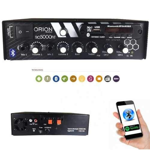 Receiver RC 5000 Bluetooth 300W 2 Mics, Orion, 2AMP5000B, Módulos e Amplificadores