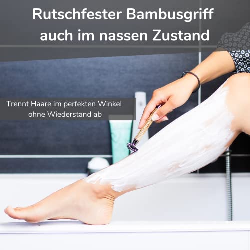 Rasierhobel-Set von boopan Nachhaltiges Rasierset für Männer und Frauen