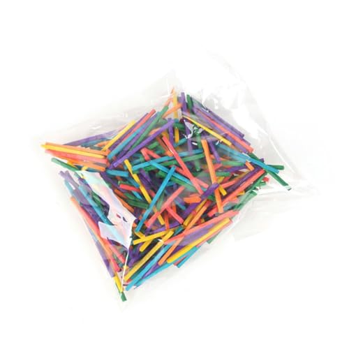 SEWOART 1000stücke Bunte Holzstäbchen Rund Bastelhölzer Für Basteln Dekorieren Handwerk DIY kreative Projekte Holzstäbchen Länge: ca. 5 cm