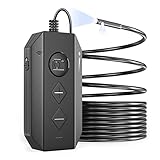 lentes wifi Sonda impermeable IP67 de 7,9 mm de diámetro: con 6 luces LED ajustables y una sonda de cámara impermeable delgada, este endoscopio es adecuado para varios tipos de entornos, por ejemplo, áreas con poca luz u oscuras, áreas húmedas o húmedas, etc.