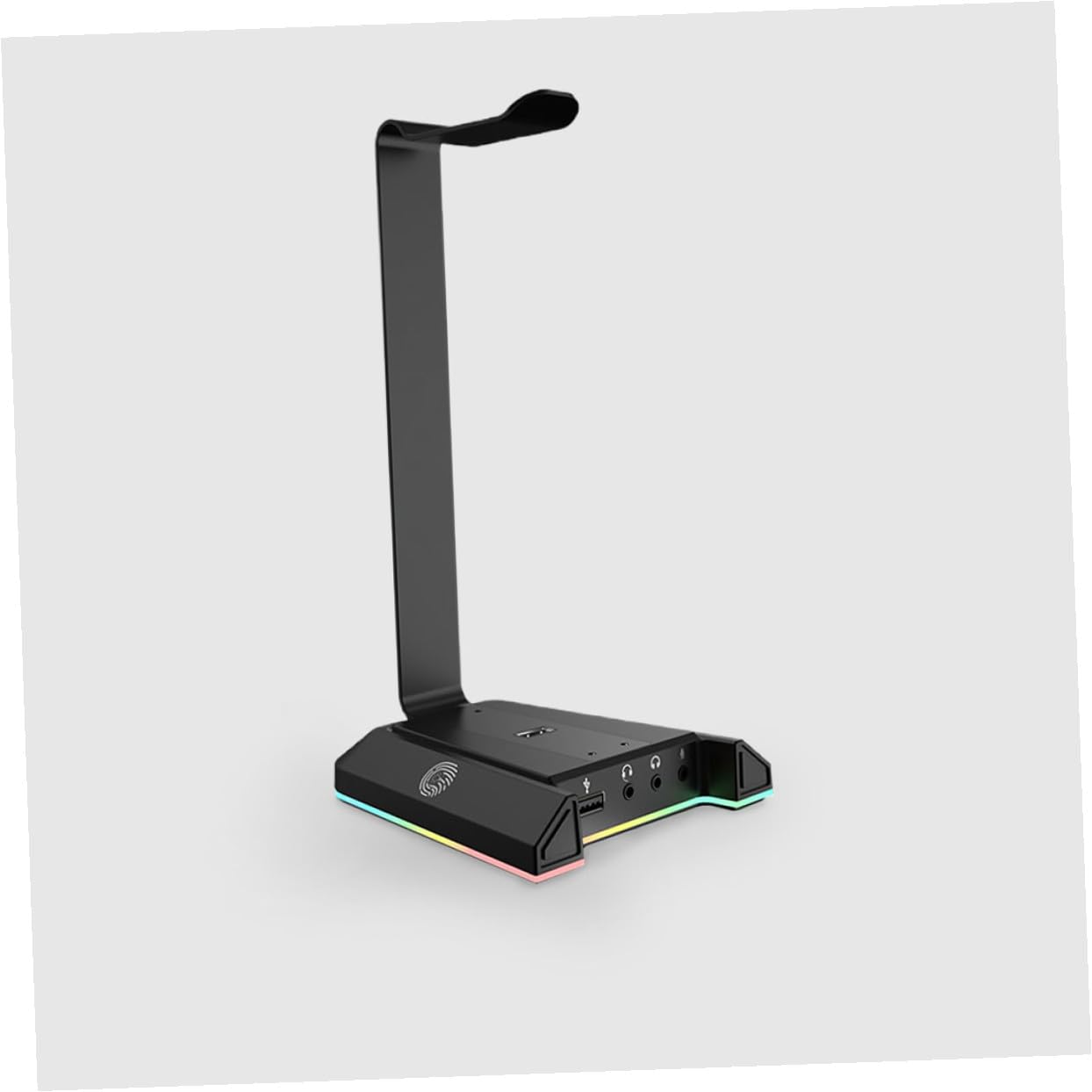 ABOOFAN Soporte para Auriculares de Sobremesa Negro Abs para Ordenador | USB Interfaz de Carga, Transmisión Inteligente, Diseño Rgb para Escritorio Gaming