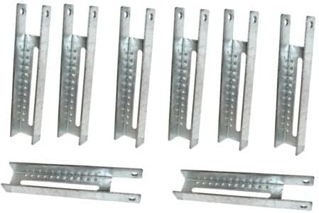 (8 Pack) 8" Galvanized Boat Trailer Vertical Bunk Bracket - TWARE-001269