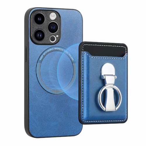 Coque iPhone 7/8 antichoc ENILSA avec anneau magnétique et porte-carte bleu