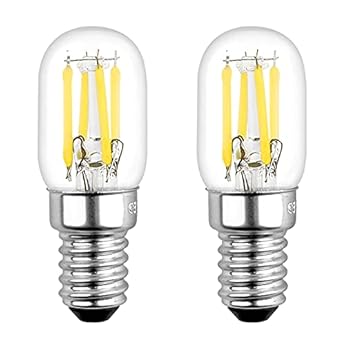 Foto di Akynite Lampadina LED 12V E14 3W Luce Calda 2700K, T22, 250LM, Lampadine Filamento LED E14 12 volt ac dc Piccola per Camper Giardino Garage Cabina, Luce Votiva 12V, set di 2