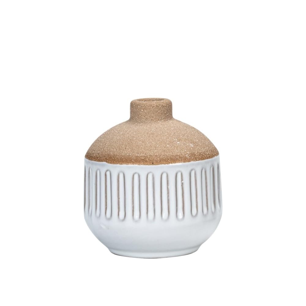 GFHTRELY Vase Modern Simple Narrow Mouth Ceramic Vase Creative Desktop Small Flower Arrangement Home Decoration Ornaments Flower Vases(S)
