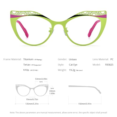 Image of FONEX Colorful Pure Titanium Glasses Frame Women Retro Round Eyeglasses