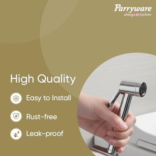 Image of Parryware Primo Health Faucet with Hose for Bathroom Fittings | Bidet Spray for Effortless & Effective Cleaning | E8383A1