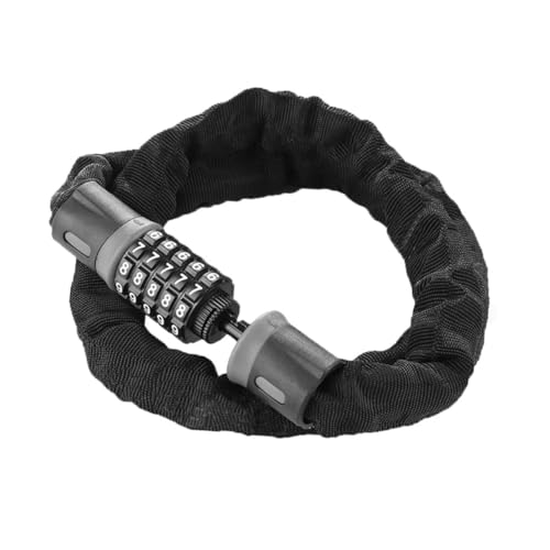 Antivol de vélo à chaîne UKCOCO cadenas à code pour moto portable noir