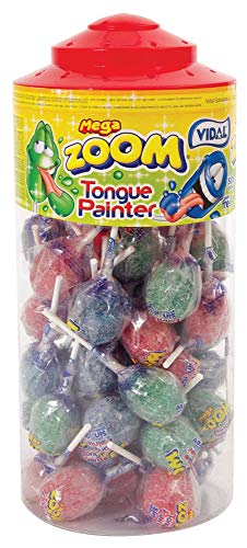 Vidal Mega Zoom Lot de 50 sucettes langue Painter 29 g