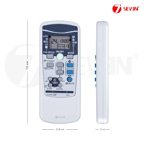 Image of 7SEVEN Compatible AC Remote with Mitsubishi Electric Air Conditioner and Suitable for Split and Window AC, Exactly Match Each Key of Remote with 25 Original remotes Control and use New AAA Batteries.