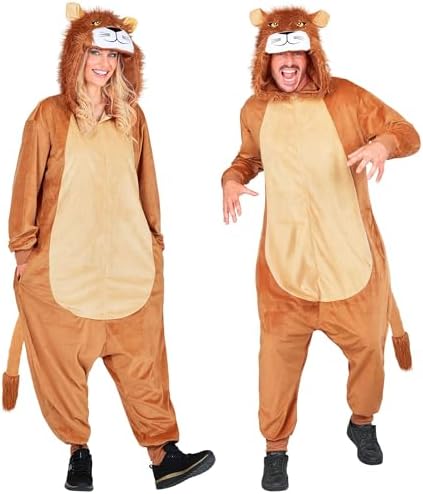 Costume da Animale per Adulti, Morbido in Peluche con Cappuccio, per Carnevale 