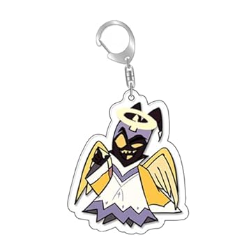 Cartoon Hazbin Hotel Keychain Figure Alastor and Lucifer