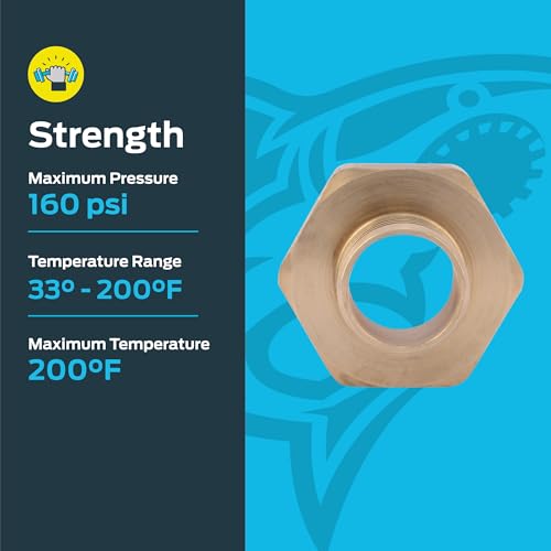 Image of SharkBite 1 Inch Crimp Female Adapter, Pack of 10, Brass Plumbing Fitting, PEX Pipe, PE-RT, UC094LF