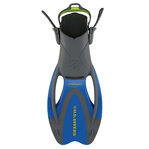 U.S. Divers Dorado II Junior Máscara, Aletas ProFlex, Set de Snorkel Seabreeze DX Youth, Aletas Grandes para Niños Talla 5 a 8, Azul/Amarillo miniatura 3