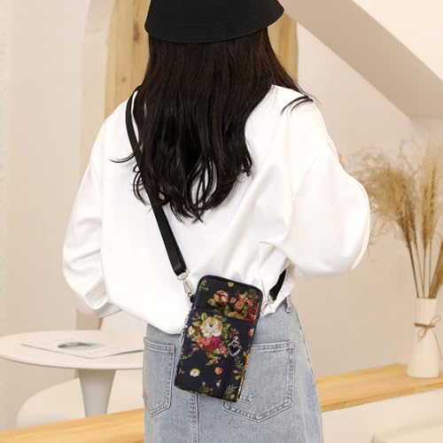 Image of JANKS Small Crossbody Bag for Women - Mini Phone Purses with Crossbody Strap and Wallet - Nylon Arm Bag