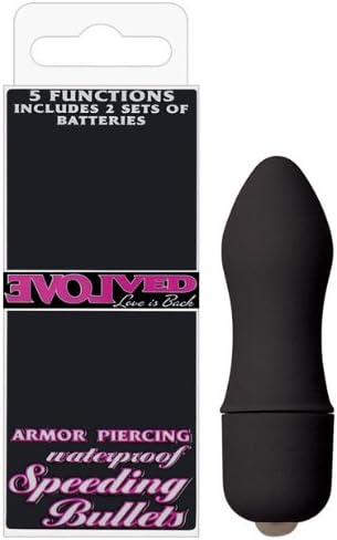 Waterproof Vibrating Multi Function Evolved Speeding Bullets Armor Piercing - Black