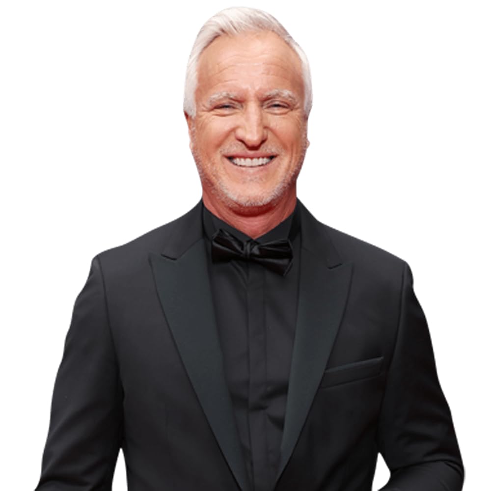 Celebrity Cutouts Lifelike David Ginola (Black Suit) Half Body Buddy Cutout
