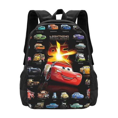 XOUPDA Cars Lig.htning Mc.queen Backpack Cute School Backpack Cartoon Back Pack School Book Bag Lightweight Backpacks For Boys Girls Gifts
