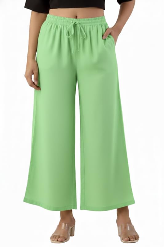 Image of Moirai Super Soft Viscose Rayon Palazzo Pants for Women Relaxed & Regular Fit Solid Palazzo for Women & Girls Casual Ethnic Wear
