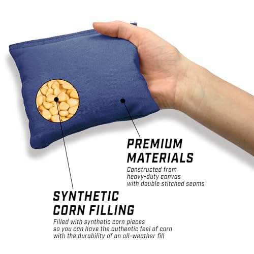Image of GoSports Official Regulation Cornhole Bean Bags Set (4 All Weather Bags) - 15 Colors Available, (Pack of 8)