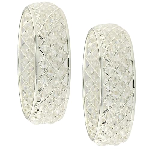 Image of NMII Traditional Plated Metal Bangles Kada Set For Women & Girls With Pearls | Women's Bangles | Fashion Pearls Bangle | Premium Kada Set For Wedding, Occasions, Everyone Jewelry - Set Of 2