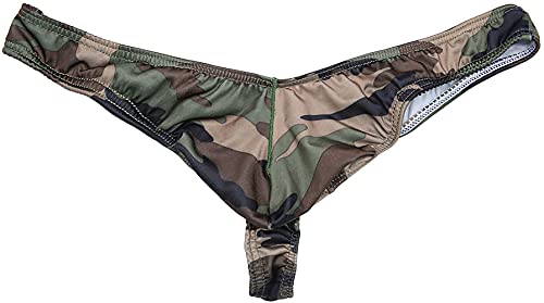 COMLIFE Men's Low Rise Camouflage Bulge Pouch Undies G-String Thongs Underwear2
