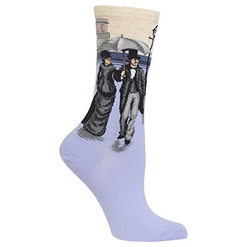 Hot Sox Womens Caillebottes Paris Street; Rainy Day Crew Socks