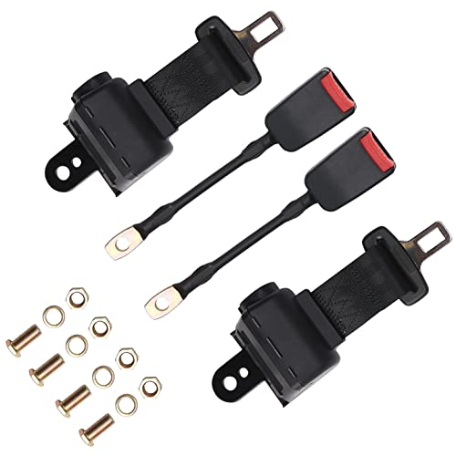 ROSSROLLA 2 Pack Golf Cart Seat Belt Kits Retractable Fits Most Golf Cart Like EZGO, Yamaha, Club Car, UTV