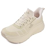 JACKSHIBO Women's Slip in Hands up Free Wide Toe Box Road Running Shoes Arch Support Memory Foam Cushioning Walking Tennis Workout Gym Trail Athletic Casual Fashion Sneakers Zero Drop Beige Size 8