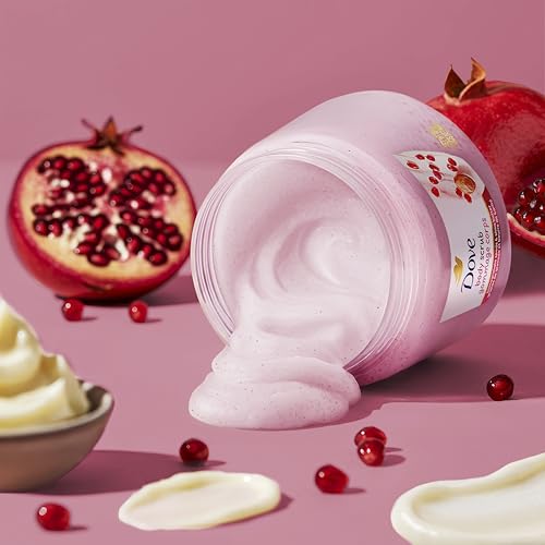 Image of Dove Pomegranate & Shea Butter Body Scrub Exfoliates and Deeply Nourishes for Smooth, Radiant Skin 15 oz