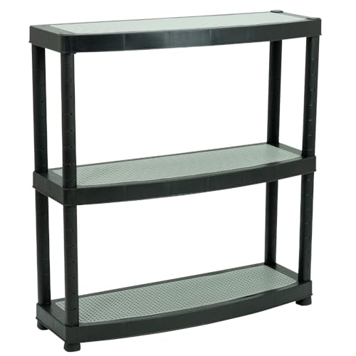 Listado de Anaqueles de Plastico Walmart , tabla con los diez mejores. 43 POLYCAR, Estante De Plástico Modelo Eco, de 3 Niveles (Gris)