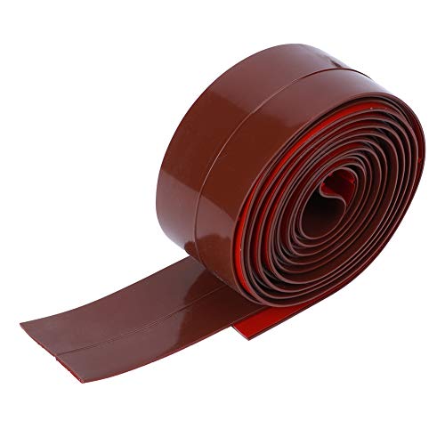 Restokki Glass Door Window Dark Brown Sealing Strip, Waterproof Self Adhesive 5m for Doors and Windows