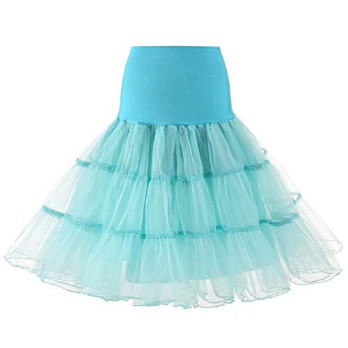 Minetom Damen Petticoat Unterrock Reifrock Underskirt Crinoline Für 1950er Rockabilly Tüllrock Vintage A-Linie Halb Slips Rockabilly Tutu Rock A...