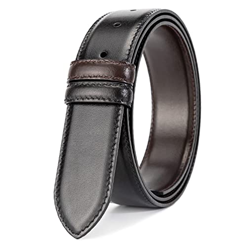 Vatee's Reversible Genuine Leather Belts without Buckle For Men Replacement Belt Strap 1.34