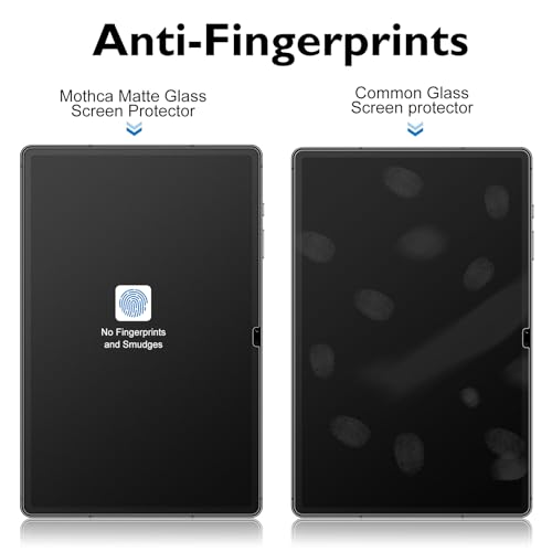Mothca Matte Glass Screen Protector for Samsung Galaxy Tab S10 Plus/ S9 FE Plus/ S9 Plus 12.4 Inch with Easy Installation Frame, Anti-Glare & Anti-Fingerprint Tempered Glass Film, Smooth as Silk - Image 3